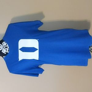 Duke Blue Devils S/S Tshirt Blue with White Logo Sz Medium